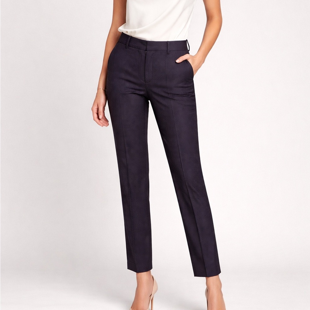 LOFT Black Checkered Women's Pants